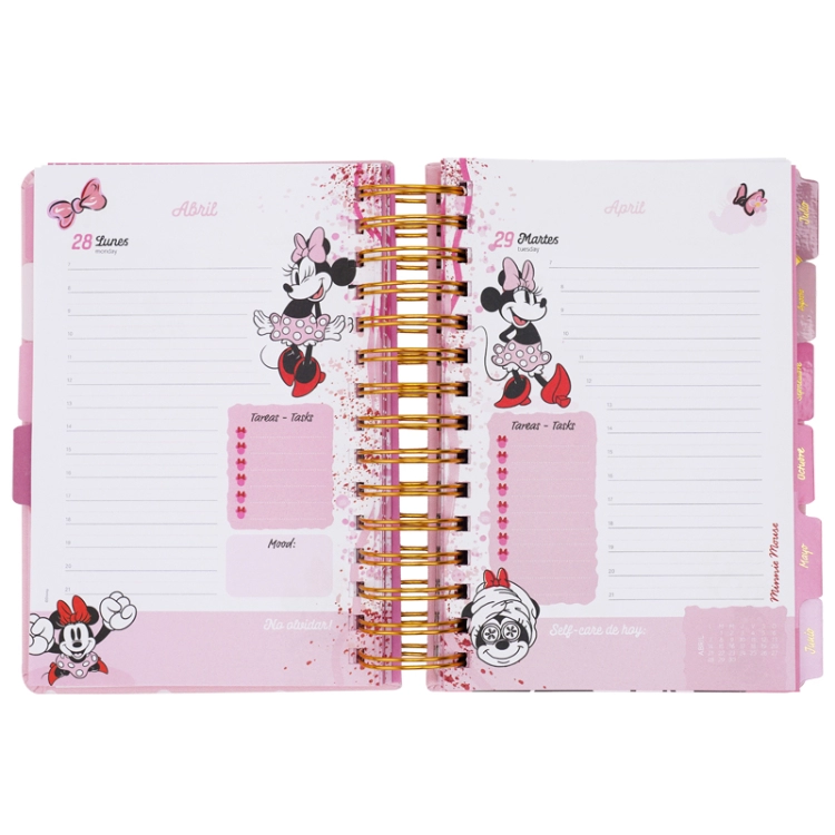 Agenda Mooving 2026 Minnie Mouse 14 x 20 cm Dia por Pagina Art.1418131